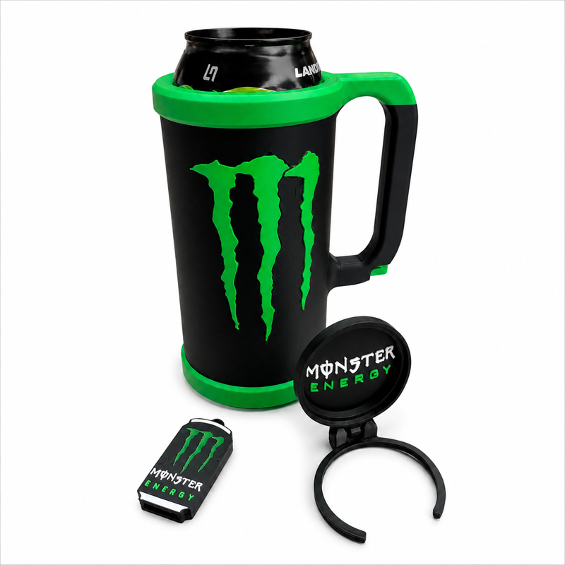 Monster Energy Blikhouder met Deksel & Blikopene